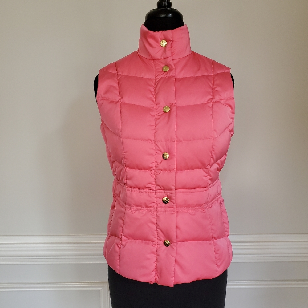 Lilly Pulitzer Satin Down Puffer Vest